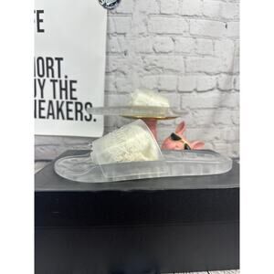 Coach Brand Ulyssa Clear Rubber Slides Slip On Slippers Womens Size 10 NEW W/BOX